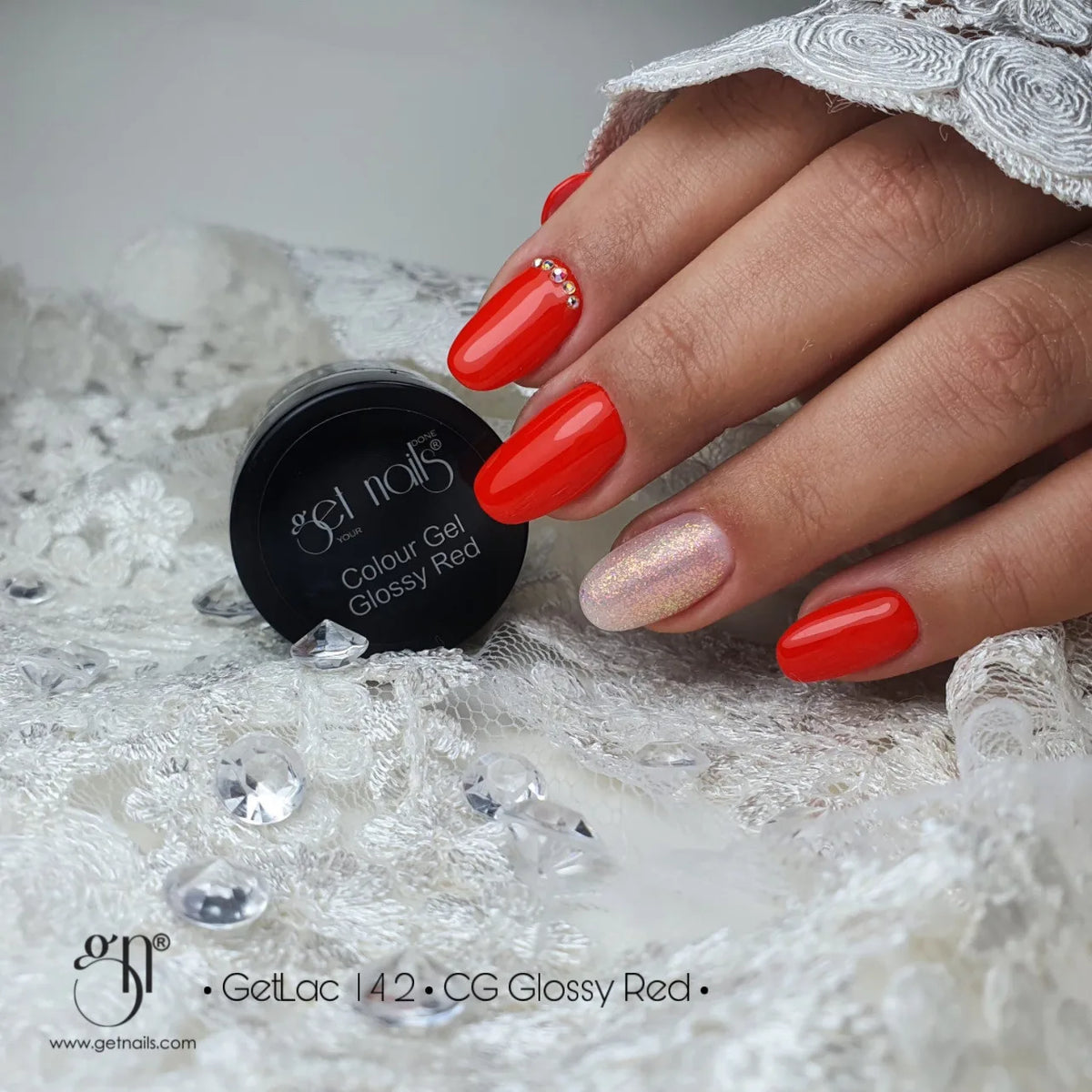 Gel Couleur Rouge Brillant | Gel Coloré UV/LED