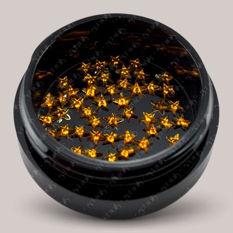 Strasuri Stelute 3mm - Orange, 50 buc.