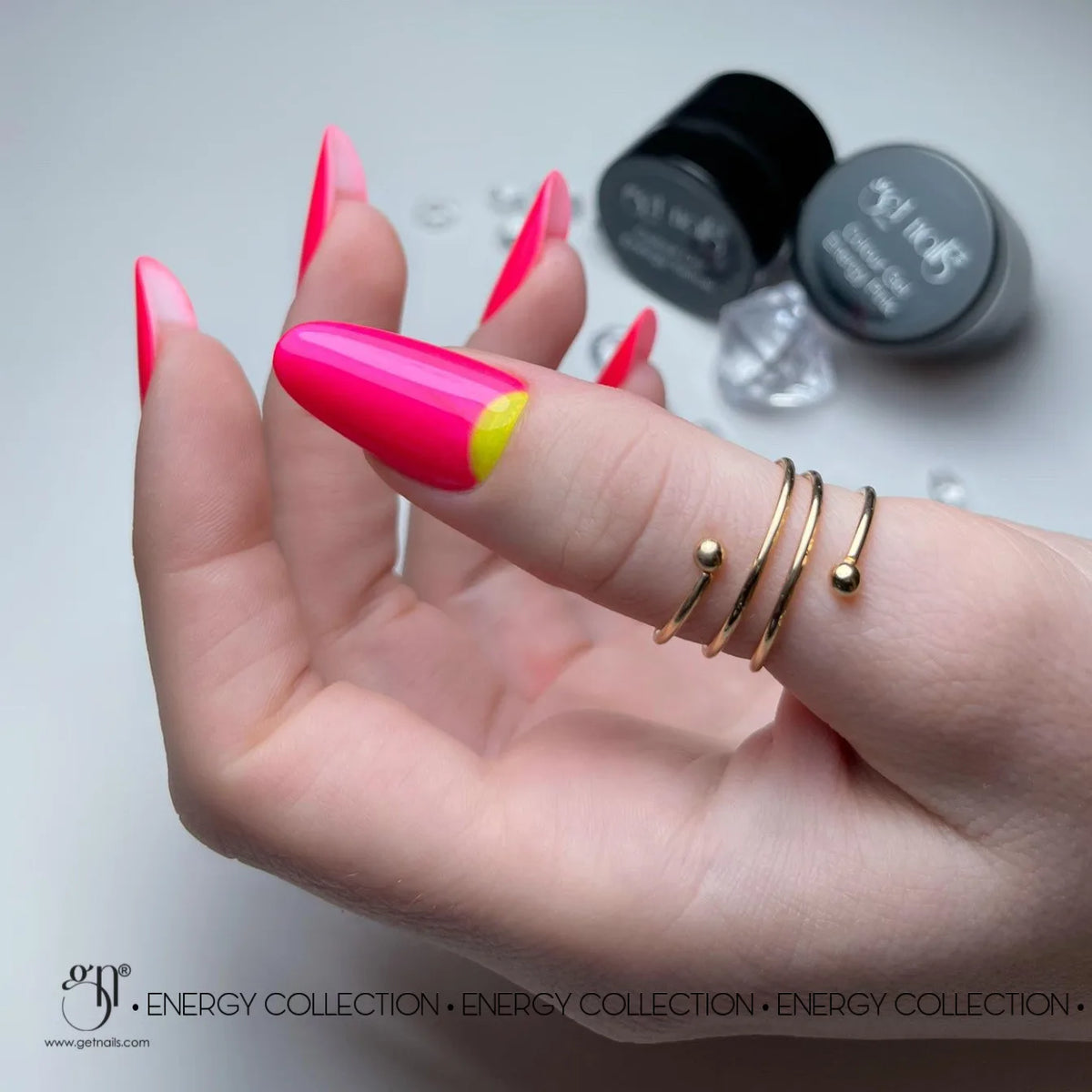 Gel Couleur Énergie Rose | Gel Coloré UV/LED