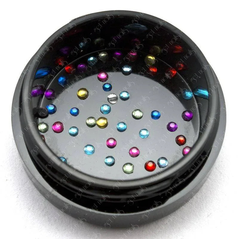 Strass ronds 1,5 mm - Mix multicolore, 50 pièces