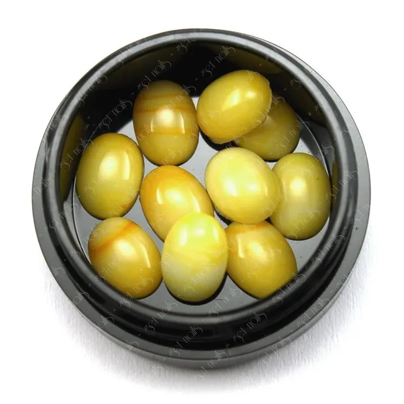 Pierres de marbre jaunes, 10 pcs.
