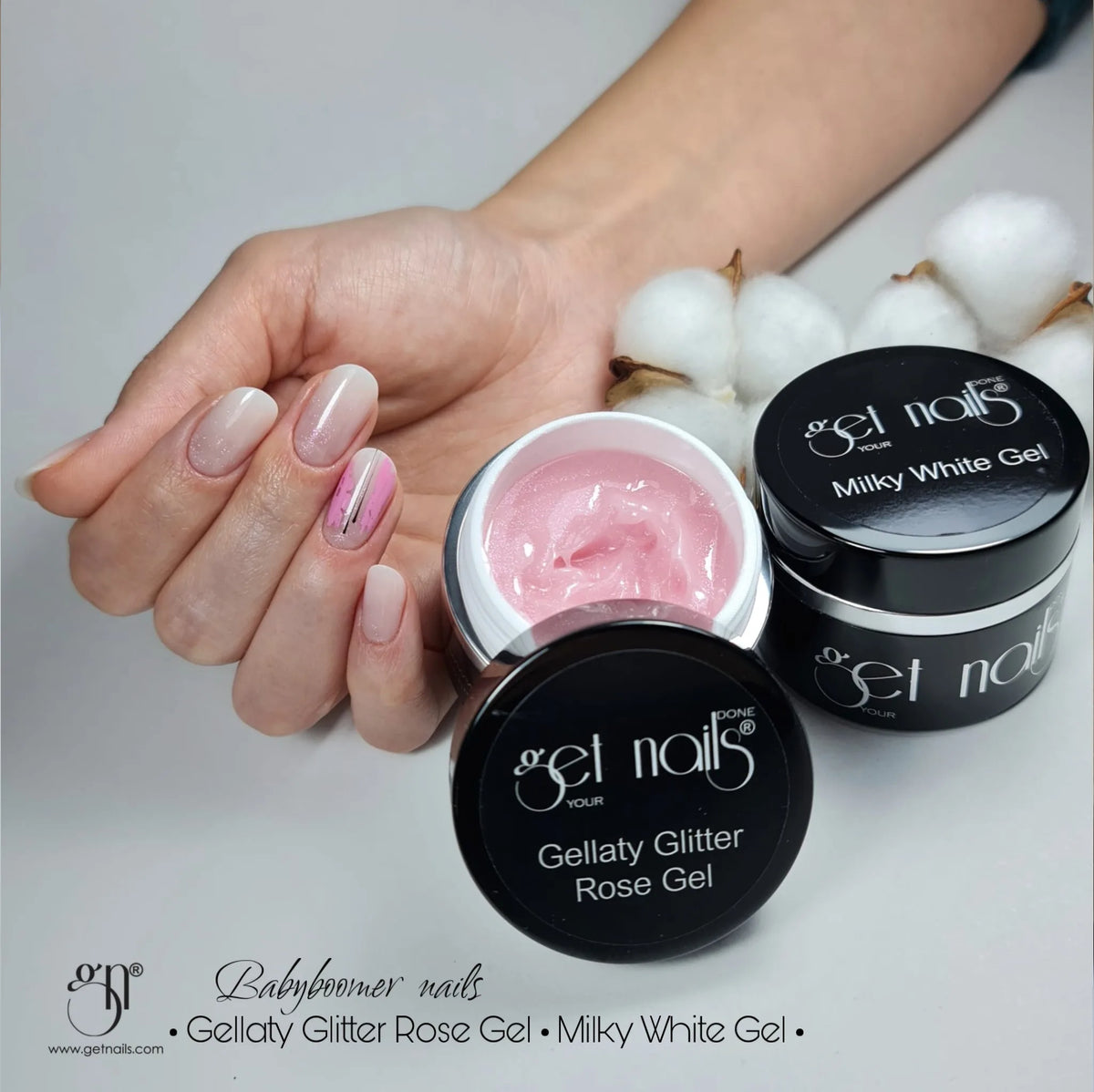 Gel à paillettes Gellaty Rose 50g