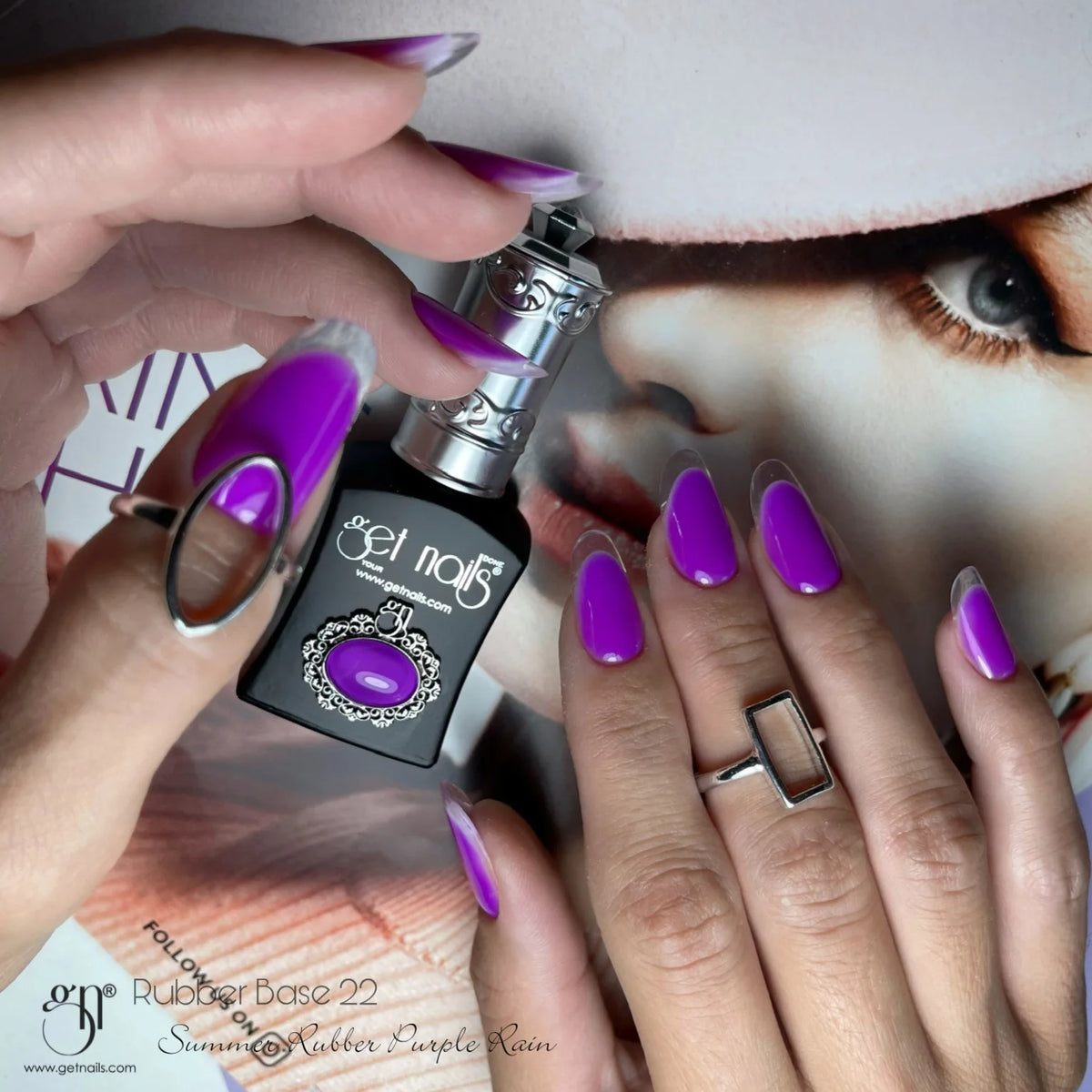 Summer Rubber Base 22 Purple Rain | Baza Rubber Neon