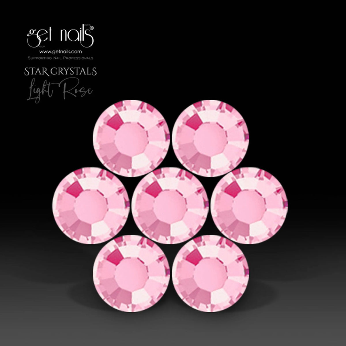 Cristaux en étoile Rose clair, SS10 GN