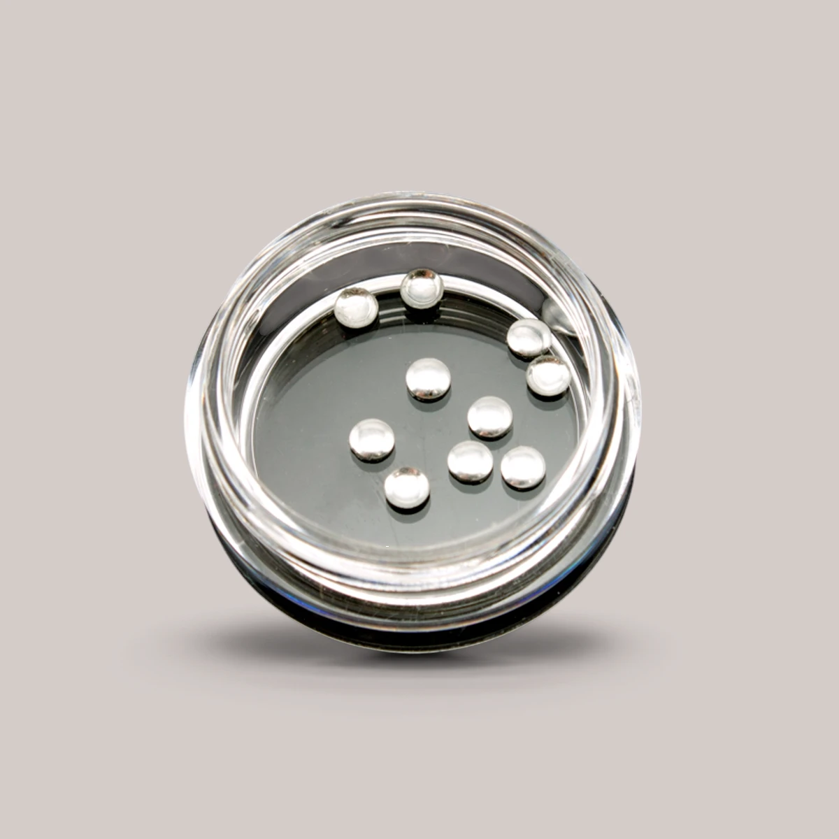 Tinte Flat Rotund Silver, 20 buc./set