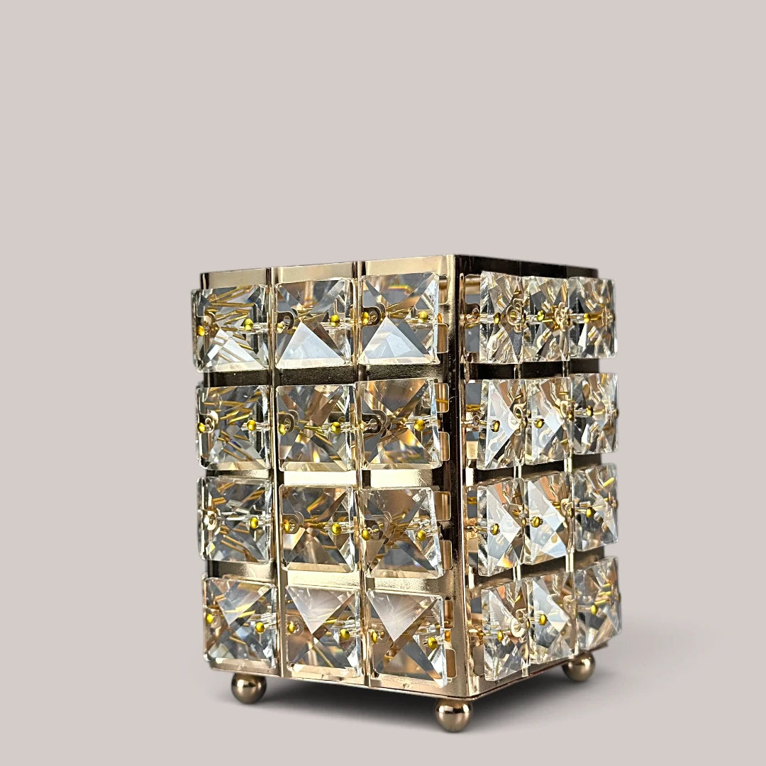 Glass Crystal Glam Gold Cube GN