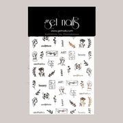 Sticker Art Tattoo 48 GN Gold Minimalism