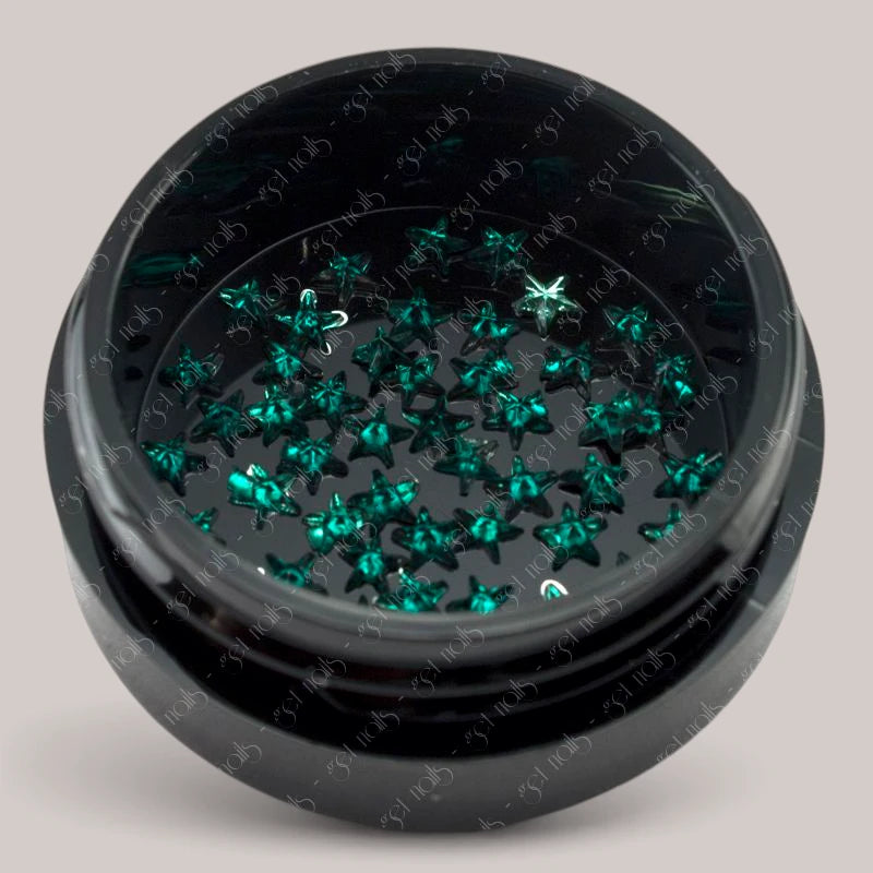 Strasuri Stelute 3mm - Green, 50 buc.