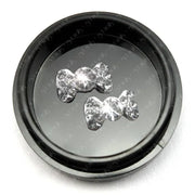 Nœuds papillon argentés avec strass L, 2 pièces.