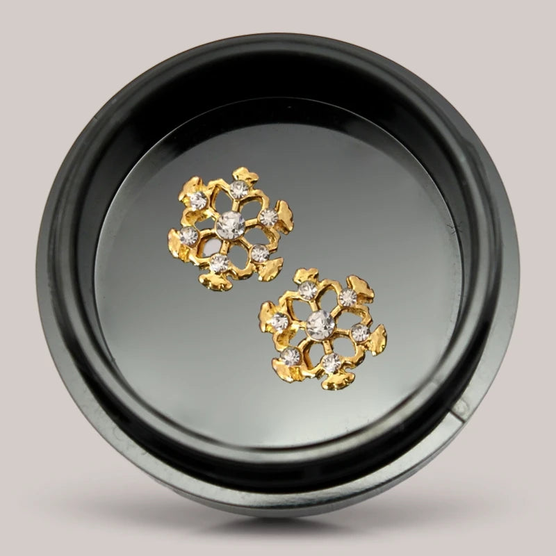 Snowflake 1 Gold Stras, 2 buc.
