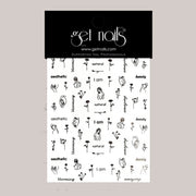 Sticker Art Tattoo 47 GN Silver Art Texts