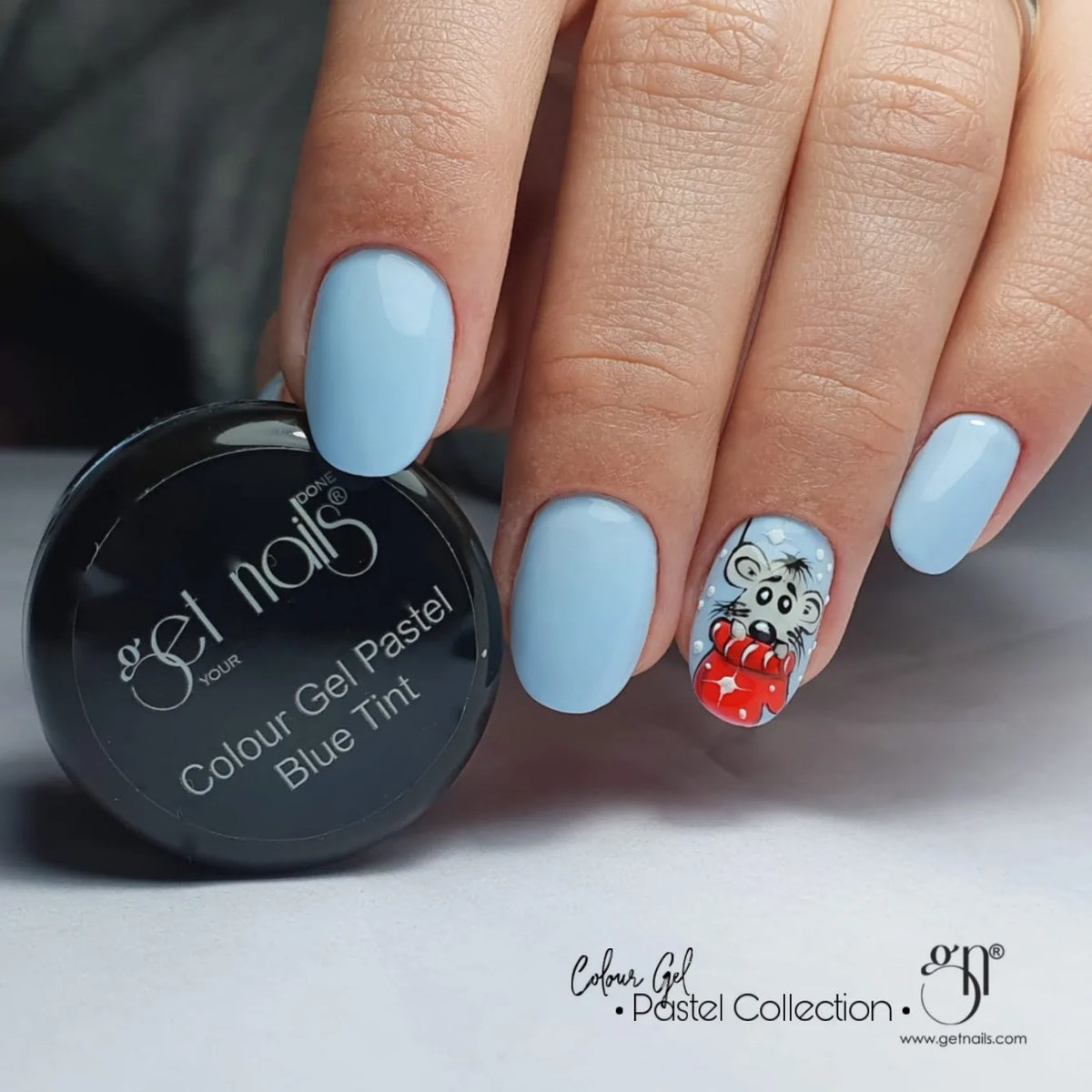 Gel de couleur pastel bleu | Gel Coloré pour Ongles UV/LED