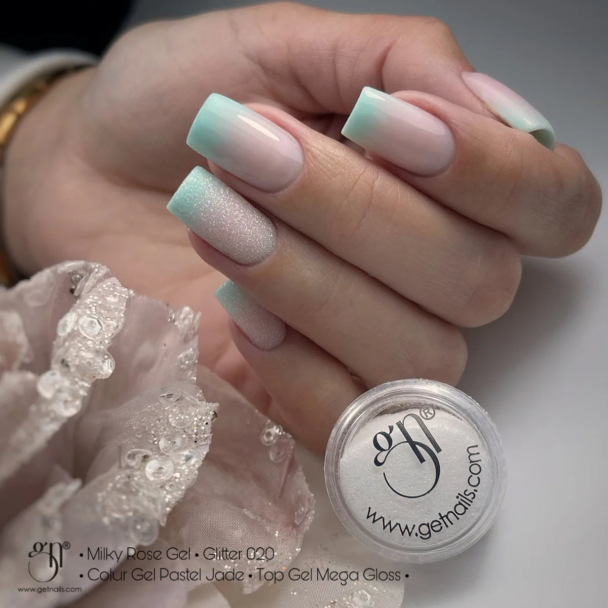 Pastel Jade Colour Gel | UV/LED Nail Gel Color