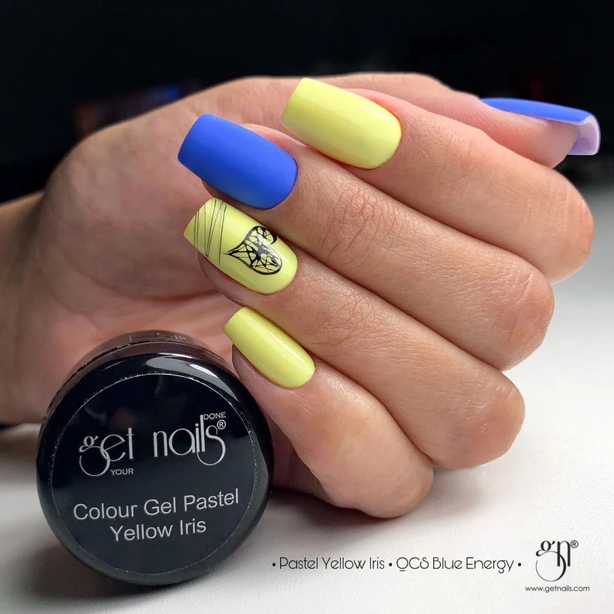 Gel Couleur Pastel Jaune Iris | Gel Coloré pour Ongles UV/LED