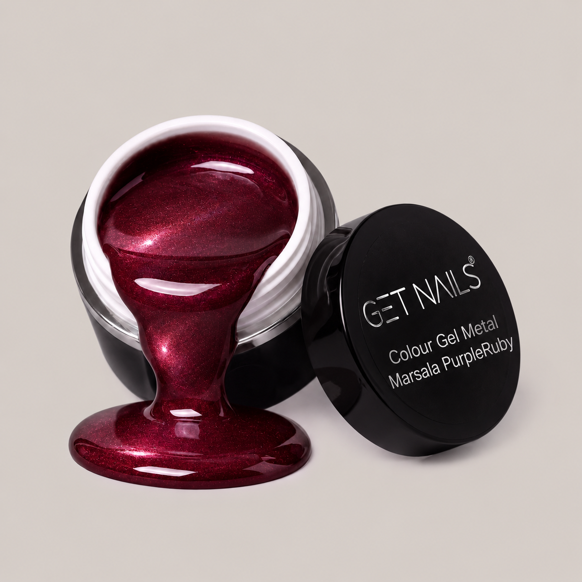 Gel Couleur Métal Marsala PurpleRuby | Gel Coloré UV/LED