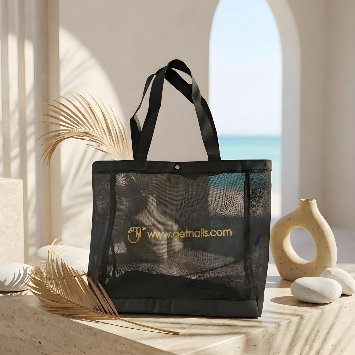Fashion Bag Black/Gold Get Nails | Mesh Bag