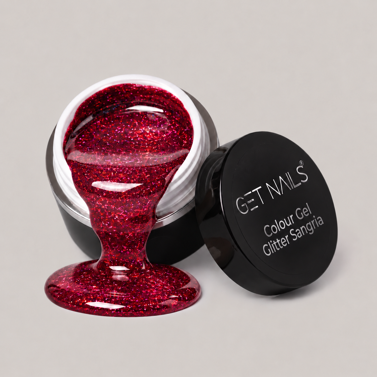 Colour Gel Glitter Sangria | Gel Colorat UV/LED