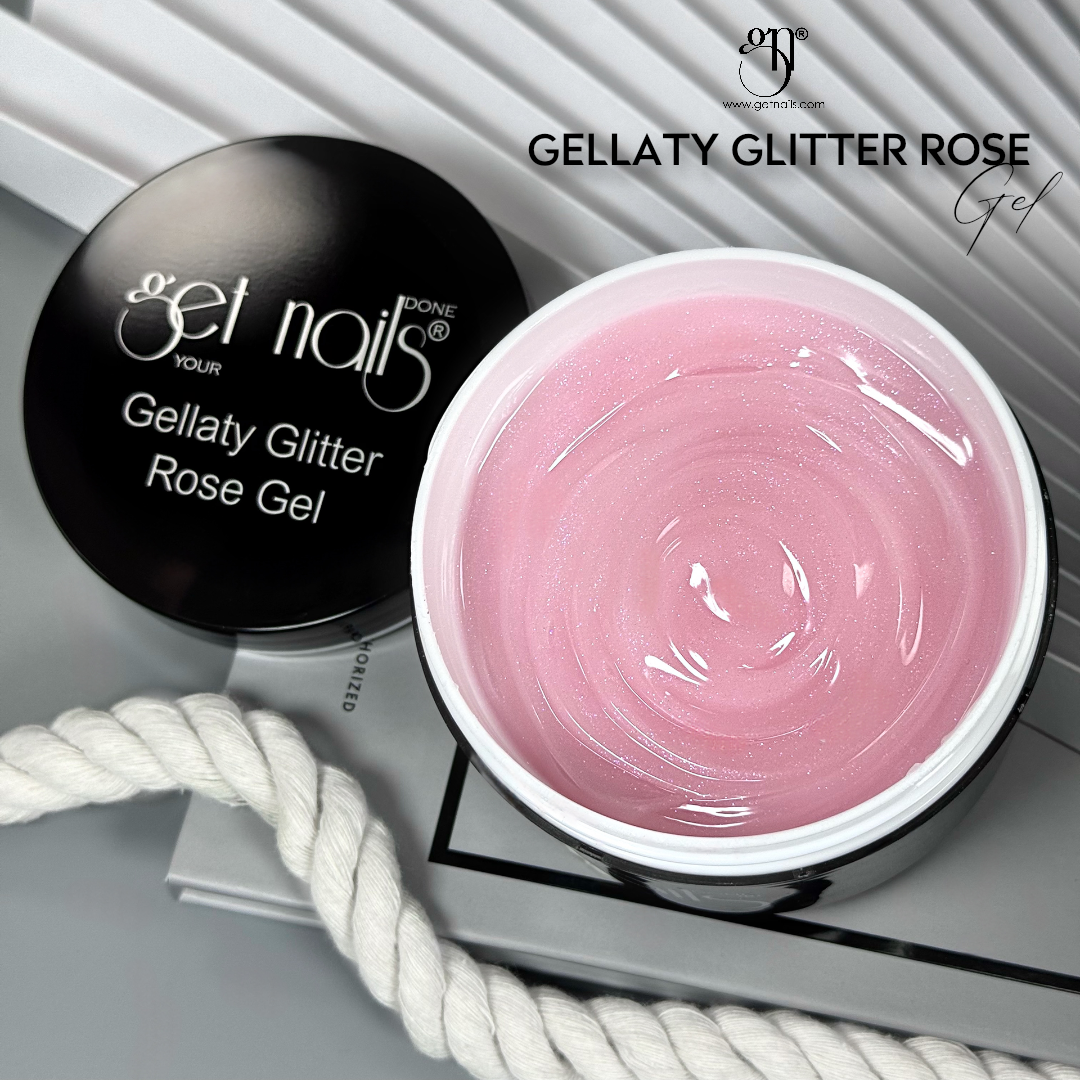 Gellaty Glitter Rose Gel 200g