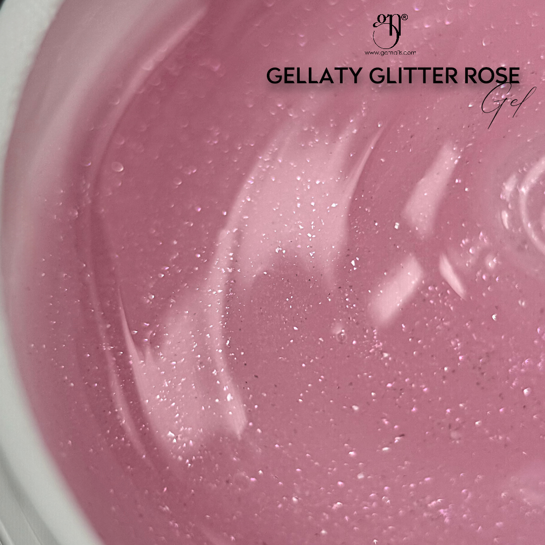 Gel à paillettes Gellaty Rose 50g