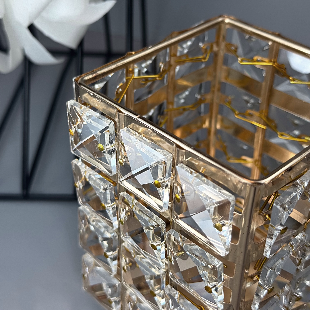 Glass Crystal Glam Gold Cube GN