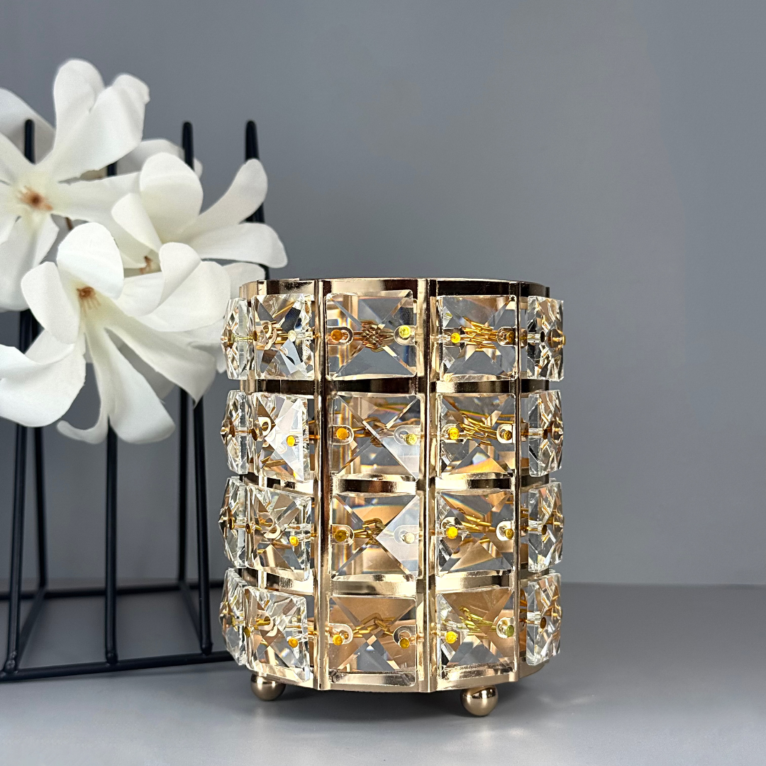 Glass Crystal Glam Gold Round GN