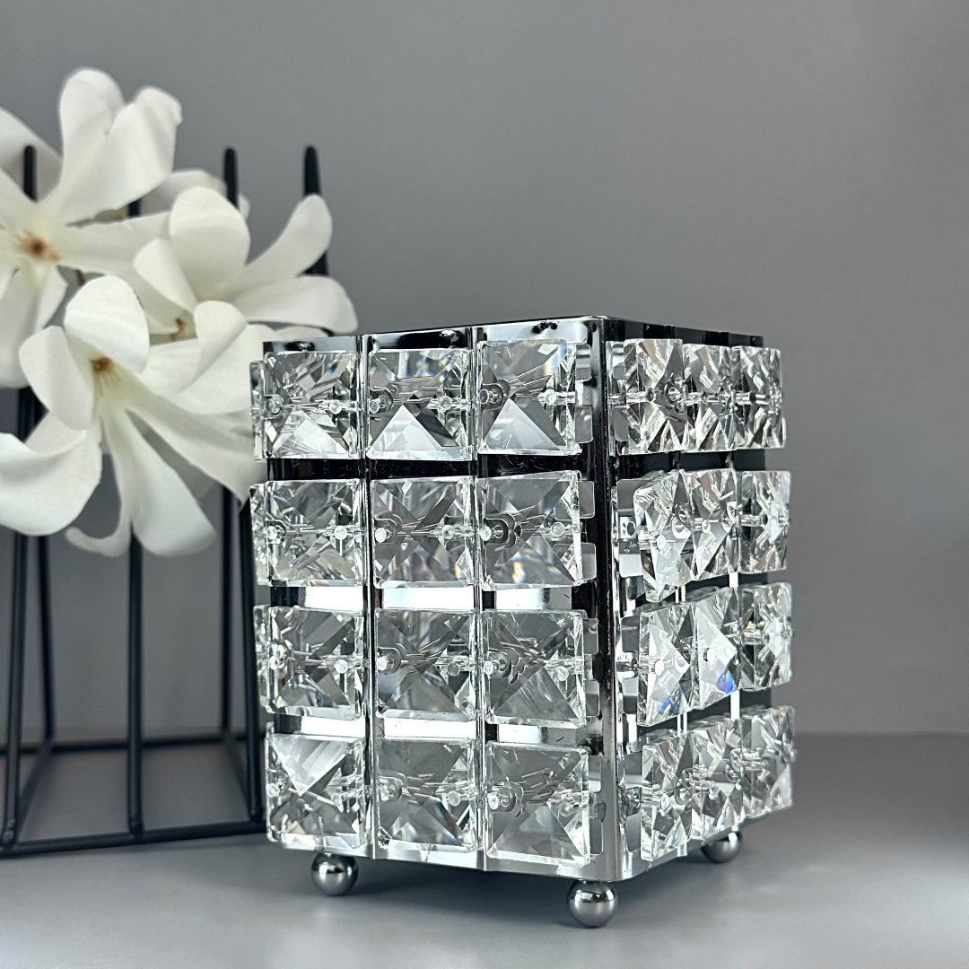 Glass Crystal Glam Silver Cube GN
