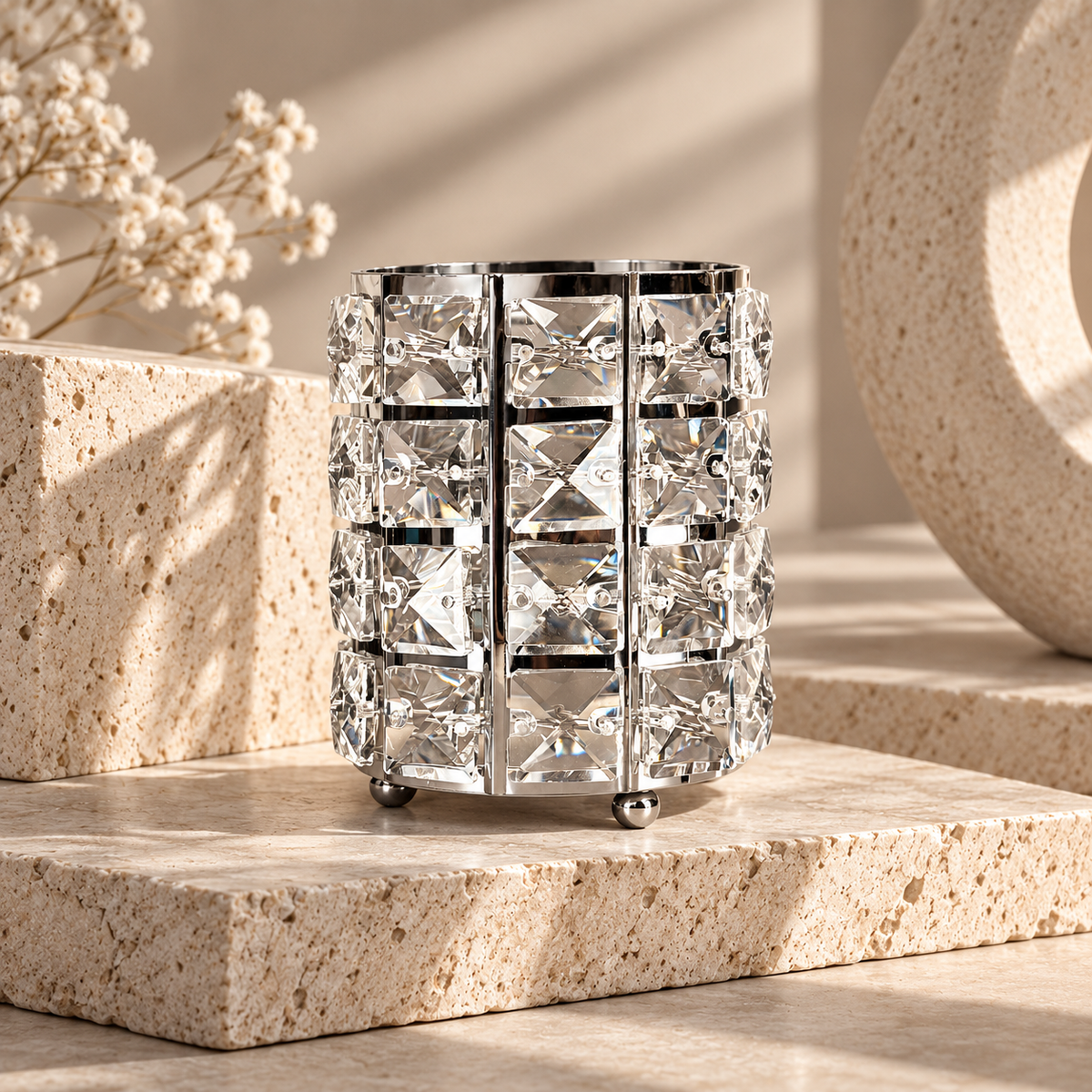 Cristal Argenté Glamour Rond GN