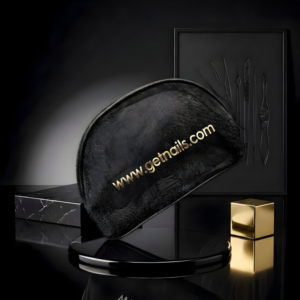 Gold Mesh Pouch | Cosmetic Bag