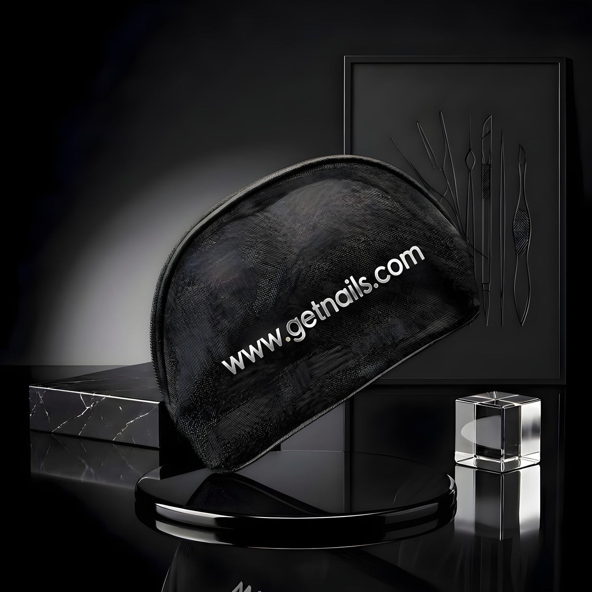 Mesh Pouch Silver | Cosmetic Bag