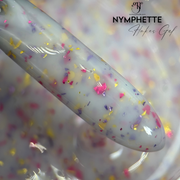 Nymphette Flakes Gel Sample | HEMA-Free Self-Leveling Builder Gel