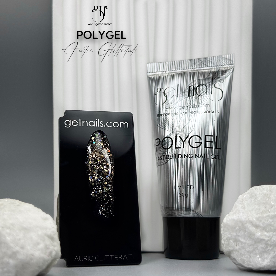 Polygel Get Nails - Auric Glitterati, 30 g