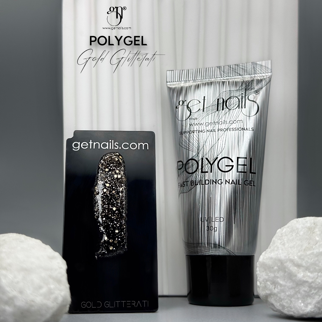Polygel Get Nails - Gold Glitterati, 30 g