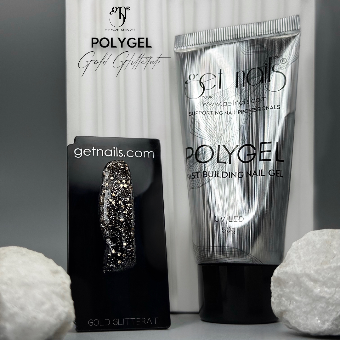 Get Nails Polygel - Gold Glitterati, 50 g