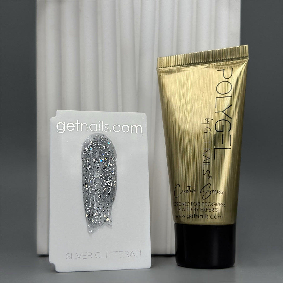 Get Nails Polygel - Silver Glitterati, 30 g