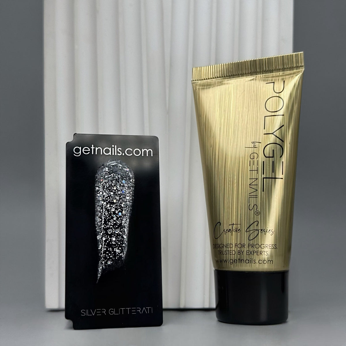 Get Nails Polygel - Silver Glitterati, 30 g