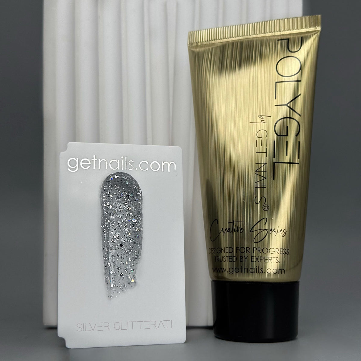 Get Nails Polygel - Silver Glitterati, 50 g