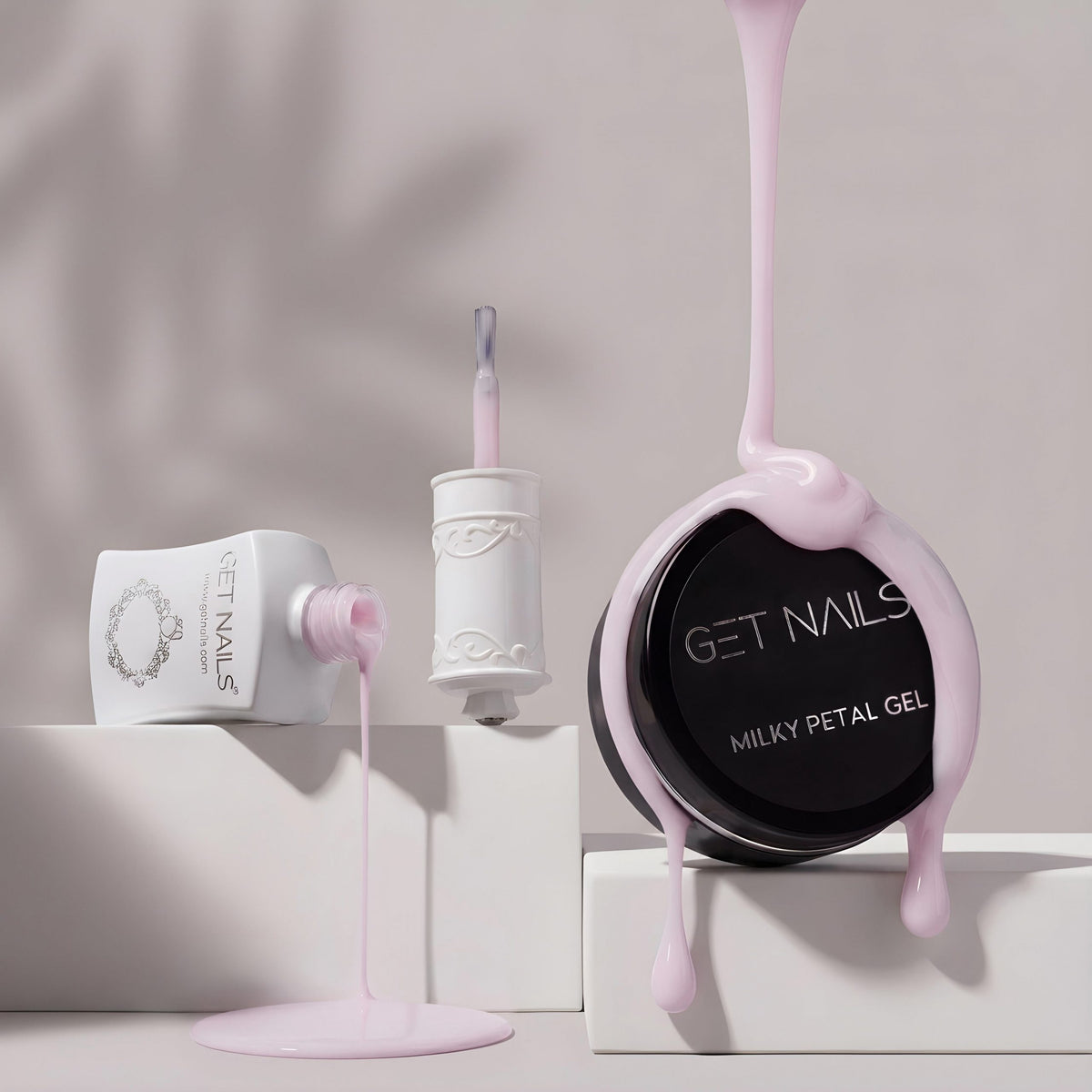 Power Couple Milky Petal | Gel Constructie + Baza Rubber