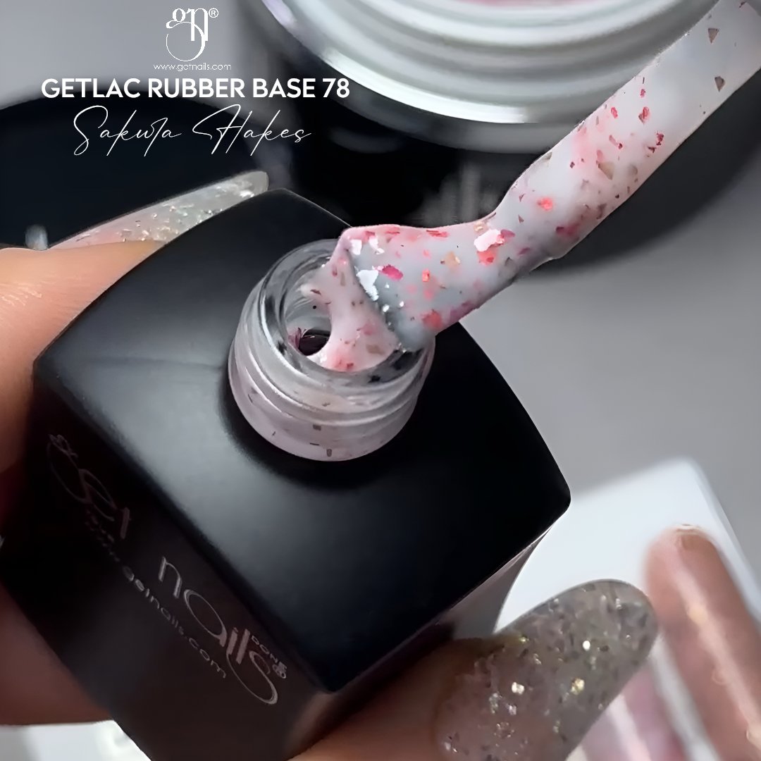 Rubber Base 78 Sakura Flakes | Baza Unghii
