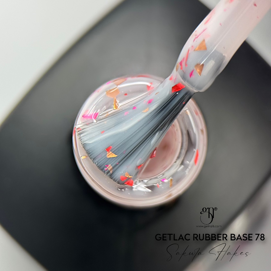 Rubber Base 78 Sakura Flakes | Base pour ongles