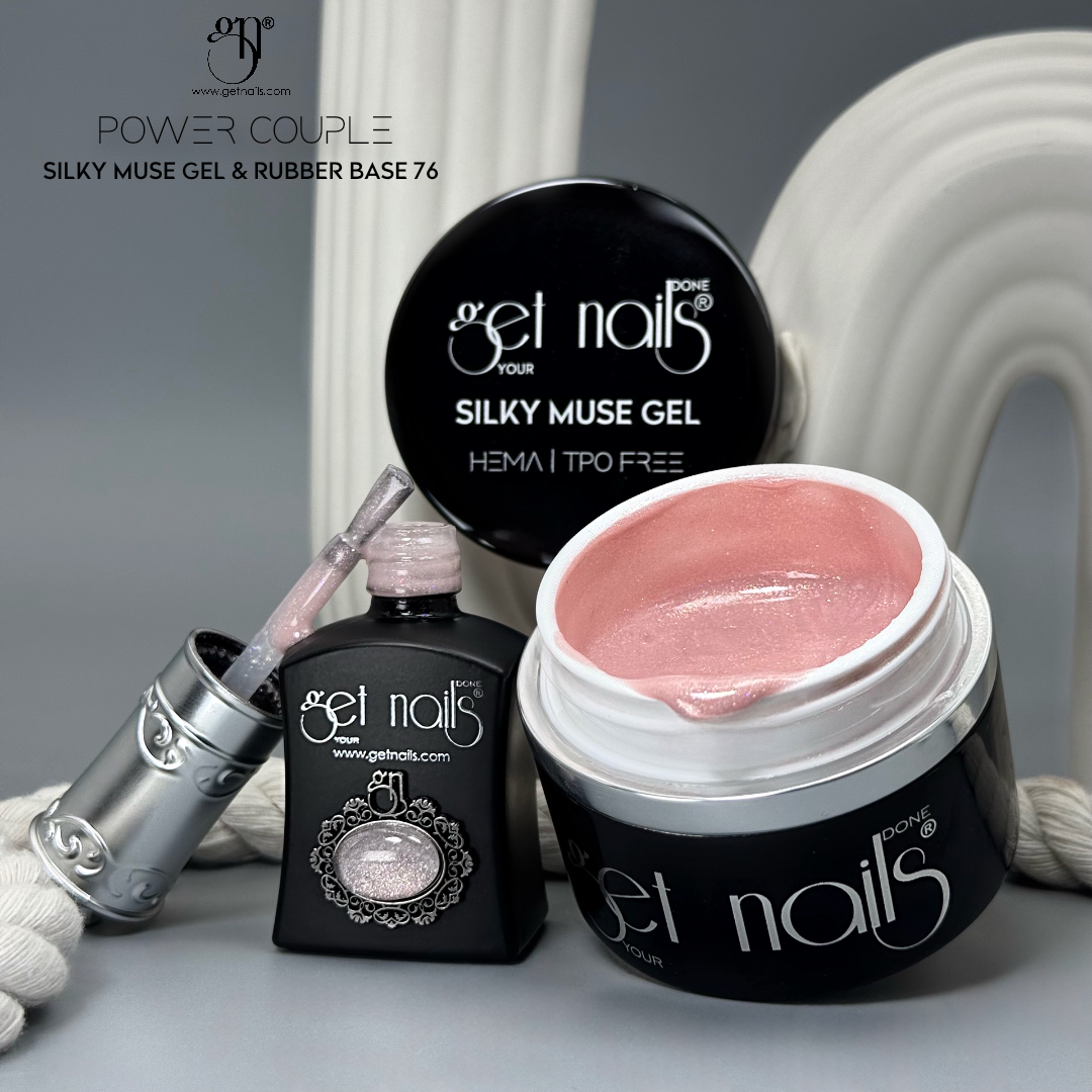 Power Couple Silky Muse | Builder Gel + Rubber Base