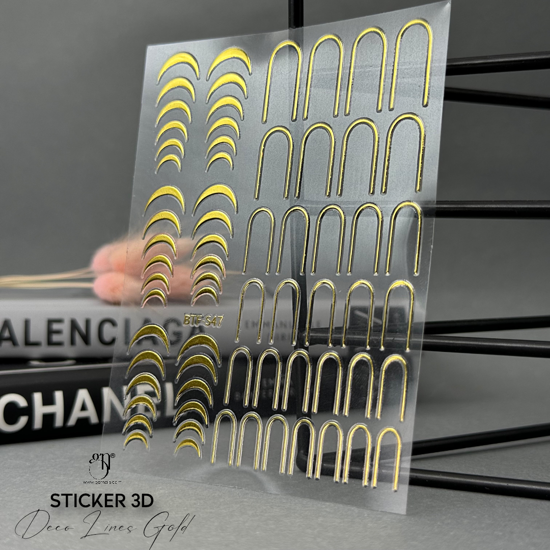 Autocollant 3D Deco Lines Or