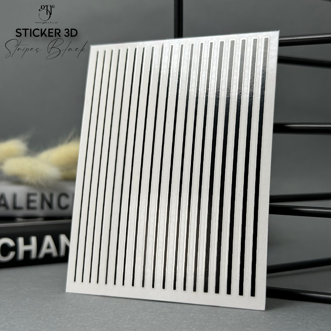 Autocollant 3D Bandes Noir GN