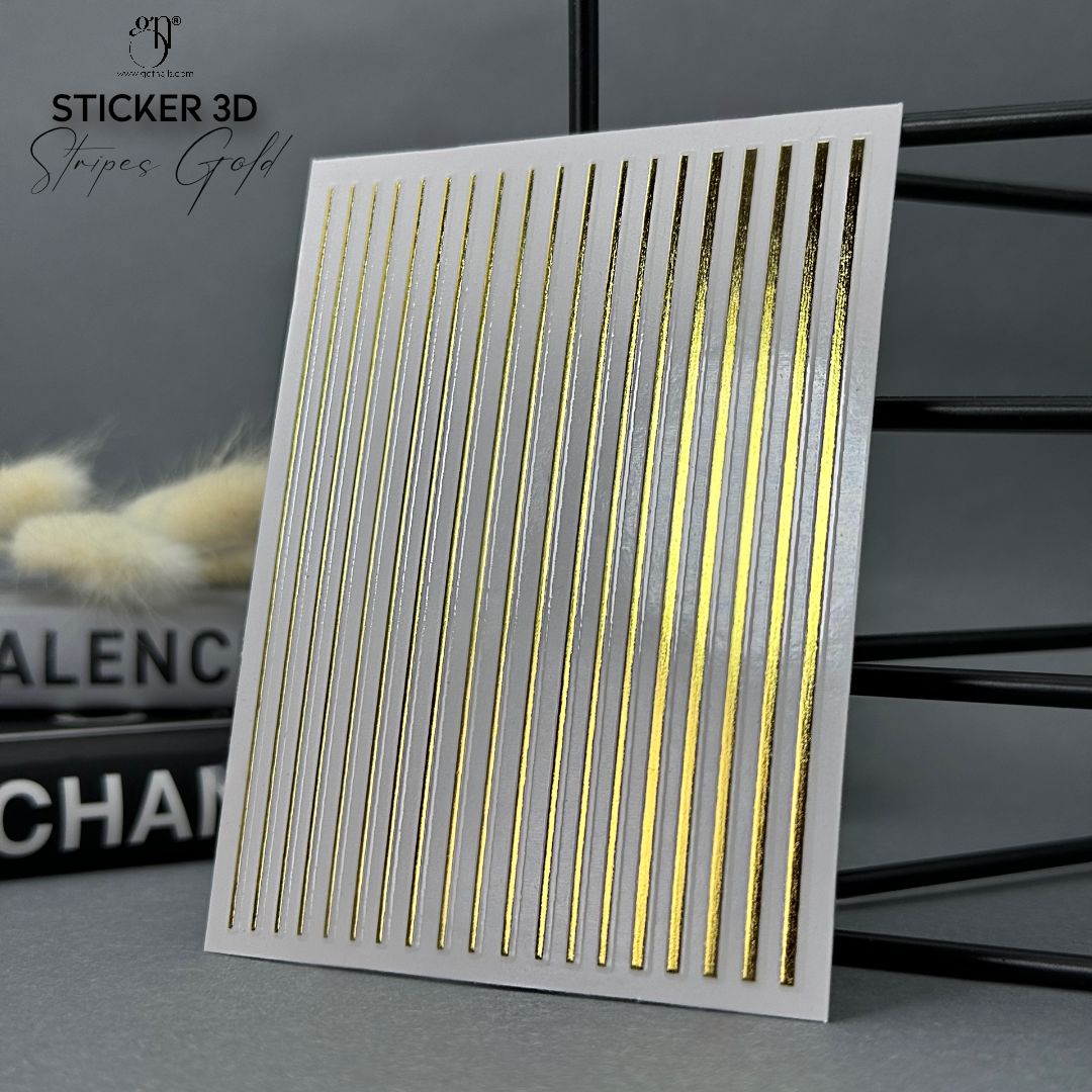 Autocollant 3D Bandes Or GN