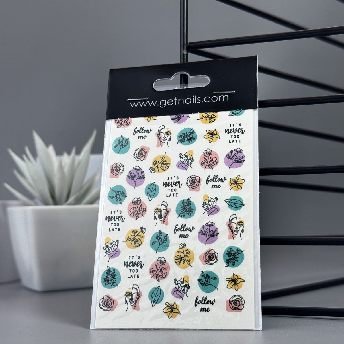 Sticker Art Tattoo 36 GN Visages Floraux