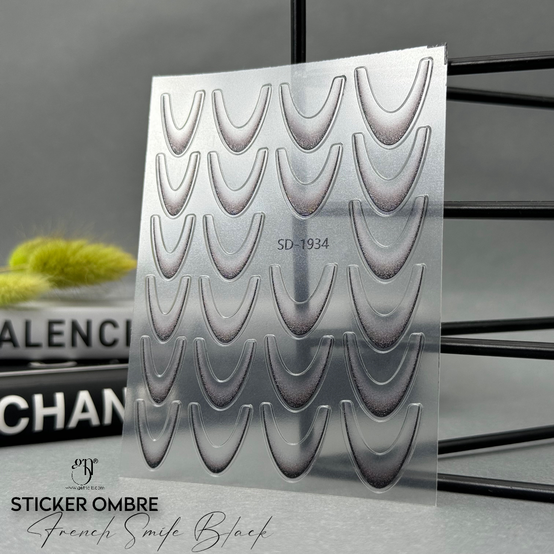 Sticker French Smile Ombré Noir GN