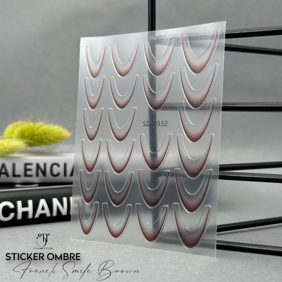 Brown Ombre French Smile Sticker