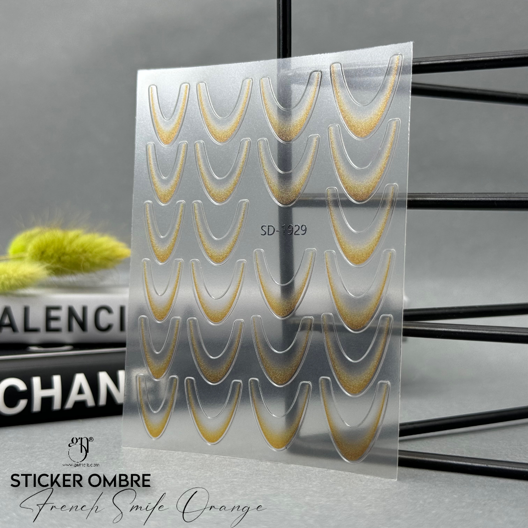 Sticker French Smile Ombré Orange GN