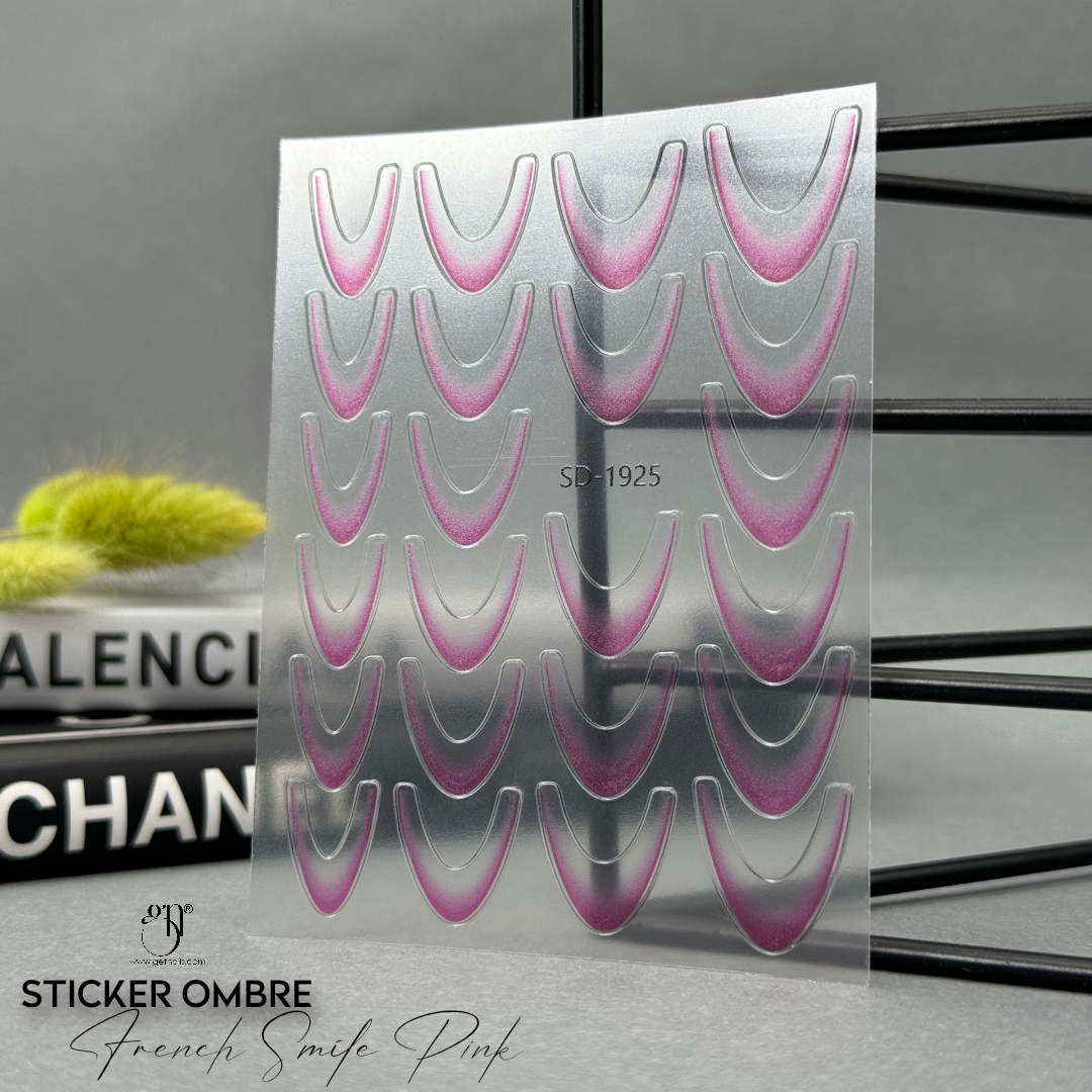 Autocollant French Smile Ombré Rose GN
