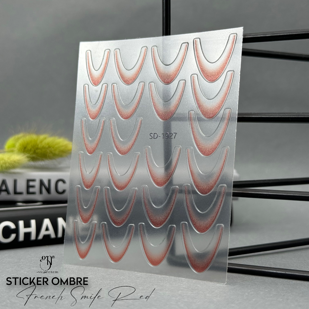 Sticker French Smile Ombré Rouge GN