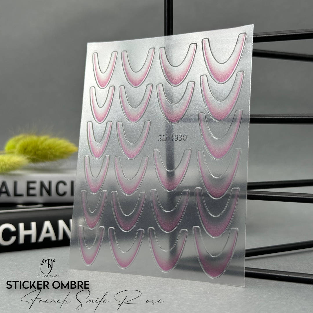 Sticker French Smile Ombré Rose GN